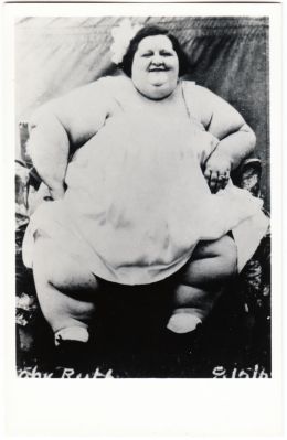 Baby Ruth Pontico Fat Lady Sideshow Real Photo Postcard